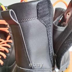 1x Botte militaire tactique noire à fermeture éclair latérale pour le trekking en extérieur, imperméable et combat. 1x Botte militaire tactique noire à fermeture éclair latérale pour le trekking en extérieur, imperméable et combat.
