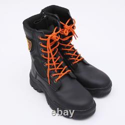 1x Botte militaire tactique noire à fermeture éclair latérale pour le trekking en extérieur, imperméable et combat.