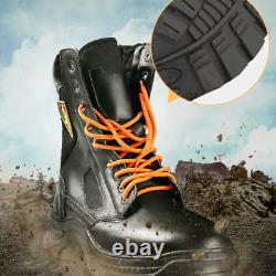 1x Botte militaire tactique noire à fermeture éclair latérale pour le trekking en extérieur, imperméable et combat.