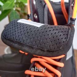 1x Botte militaire tactique noire à fermeture éclair latérale pour le trekking en extérieur, imperméable et combat.