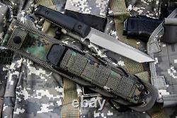 Aggresseur De Couteau Tactique Militaire Suprême Kizlyar Aus-8 Steel Stonewash Revêtement