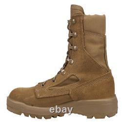 Belleville C390 8 pouces Chaussures de travail de sécurité tactiques pour hommes en marron pour temps chaud sans embout de protection