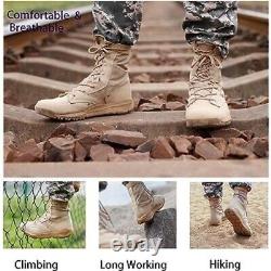 Botte légère tactique militaire pour homme, idéale pour la randonnée en extérieur, respirante et adaptée au travail et aux combats.
