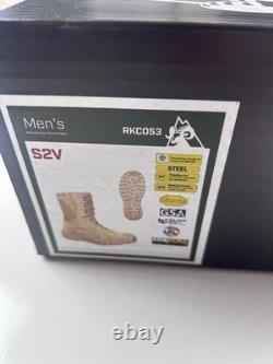 Botte militaire tactique à bout en acier Rocky S2V Coyote Brown RKC053 Taille 8 Désert