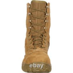 Botte militaire tactique à embout en acier Rocky S2V, marron coyote, RKC053