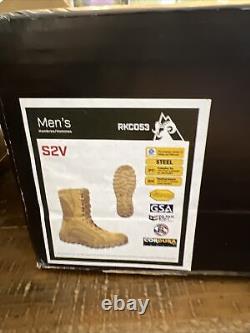 Botte militaire tactique à embout en acier Rocky S2V, taille 11.5 NEUF #RKC053