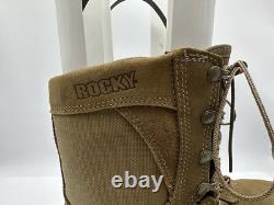 Botte tactique militaire en acier RKC053 pour homme Rocky taille 13,5 W S2V couleur brun coyote