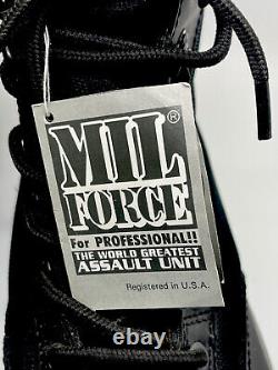 Botte tactique noire Mil-Force pour hommes avec isolation Thinsulate, embout en acier résistant à l'huile, taille 11