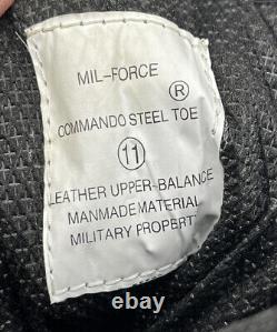 Botte tactique noire Mil-Force pour hommes avec isolation Thinsulate, embout en acier résistant à l'huile, taille 11