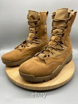 Bottes Nike pour hommes en cuir marron 11,5 avec combat tactique militaire sur le terrain AQ1202 900.