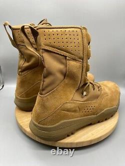 Bottes Nike pour hommes, taille 14, en cuir brun, combat tactique militaire sur le terrain AQ1202 900.