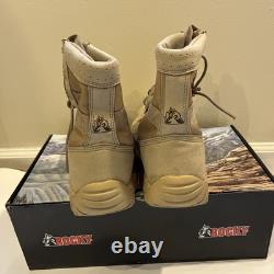 Bottes Rocky pour hommes 10 M C4T entraînement tactique militaire de combat beige clair 1070