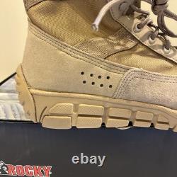 Bottes Rocky pour hommes 10 M C4T entraînement tactique militaire de combat beige clair 1070