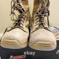 Bottes Rocky pour hommes 10 M C4T entraînement tactique militaire de combat beige clair 1070