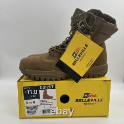 Bottes TACTIQUES à Embout Acier BELLEVILLE pour Temps Chaud Coyote C312ST Taille 11 Large pour Homme