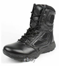 Bottes Tactiques De L'armée De L'homme Combat Militaire Chaussures De Plein Air En Cuir Imperméable