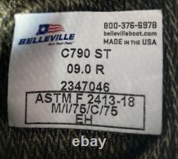 Bottes de combat Belleville C790st étanches à bout en acier pour hommes de 9.0 Nib Coyote