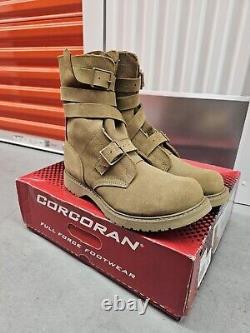 Bottes de combat Corcoran Tanker pour hommes 12 EE en cuir brun coyote 10 tactiques militaires