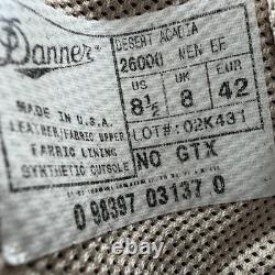 Bottes de combat Danner Desert Acadia 8,5 EE en daim coyote tactiques militaires 26000