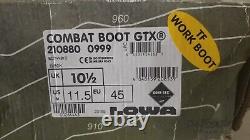 Bottes de combat Lowa GTX 11.5 imperméables en Gore-Tex noir pour hommes, tactiques militaires