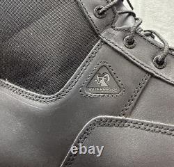 Bottes de combat Rocky LT 8 en cuir noir avec semelle Vibram tactiques militaires pour hommes 15W