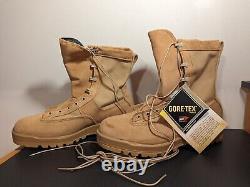 Bottes de combat de vol étanches Gore Tex Belleville 790v Tan désert taille 10.5 R hommes