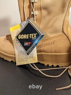 Bottes de combat de vol étanches Gore Tex Belleville 790v Tan désert taille 10.5 R hommes