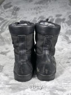 Bottes de combat en cuir Rocky vintage pour hommes taille 10 M noires USA tactiques militaires