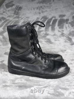 Bottes de combat en cuir Rocky vintage pour hommes taille 10 M noires USA tactiques militaires