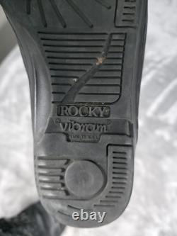Bottes de combat en cuir Rocky vintage pour hommes taille 10 M noires USA tactiques militaires Bottes de combat en cuir Rocky vintage pour hommes taille 10 M noires USA tactiques militaires