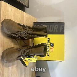 Bottes de combat légères Belleville 510mef Nib 10 régulières pour hommes par temps chaud en couleur coyote