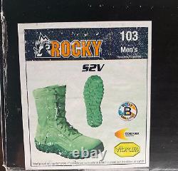 Bottes de combat légères et tactiques militaires en plein air Rocky S2V pour hommes de taille 6W en vert sauge