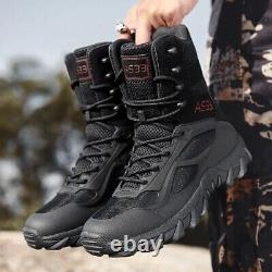 Bottes de combat militaire tactiques Chaussures de sécurité au travail Bottes de cheville spéciales pour les forces spéciales dans le désert