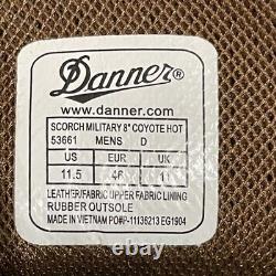 Bottes de combat militaires Danner Scorch 8 pour homme 11,5D Coyote tactiques NWOB USAF
