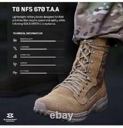 Bottes de combat militaires GARMONT TACTICAL T8 NFS 670 T. A. A. pour hommes et femmes -10 W