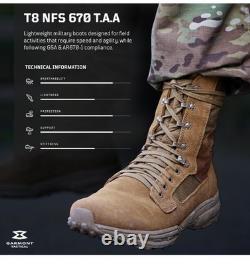 Bottes de combat militaires GARMONT TACTICAL T8 NFS 670 pour hommes et femmes, armée, air