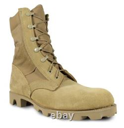 Bottes de combat militaires McRae pour hommes en suède/nylon coyote Panama