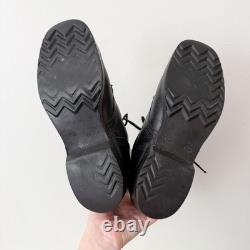 Bottes de combat militaires américaines vintage 1978 en cuir tactiques noires montantes à lacets 6R