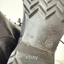 Bottes de combat militaires américaines vintage 1978 en cuir tactiques noires montantes à lacets 6R