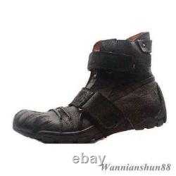Bottes de combat militaires tactiques en cuir de vache hautes pour hommes