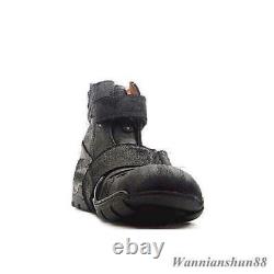 Bottes de combat militaires tactiques en cuir de vache hautes pour hommes