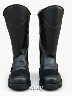 Bottes de combat militaires tactiques en cuir marron pour homme, à lacets avec fermeture éclair latérale, faites à la main