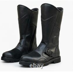 Bottes de combat militaires tactiques en cuir marron pour homme, à lacets avec fermeture éclair latérale, faites à la main