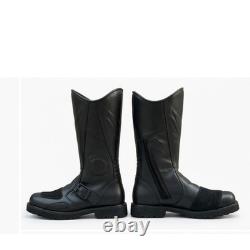 Bottes de combat militaires tactiques en cuir marron pour homme, à lacets avec fermeture éclair latérale, faites à la main