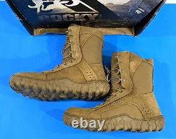 Bottes de combat militaires tactiques pour hommes 5.5 M Nib Rocky Rkc050 S2v couleur brun coyote