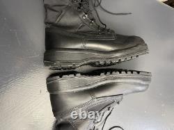 Bottes de combat tactiques Belleville noires militaires à fermeture éclair et lacets, semelle Vibram, 8,5 W