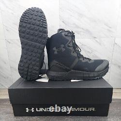 Bottes de combat tactiques Under Armour Micro G Valsetz Zip 3023748-001 pour homme taille 13