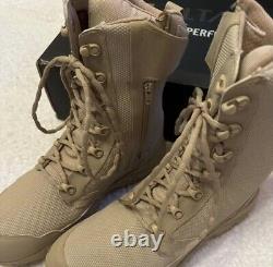 Bottes de combat tactiques militaires ALTAI 8 en cuir imperméable modèle MFM100 avec boîte