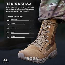 Bottes de combat tactiques militaires GARMONT T8 Bifida pour hommes/femmes, taille 10,5, Coyote
