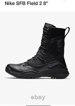 Bottes de combat tactiques militaires Nike SFB Field 2 8, noires, taille homme 10.5